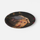 カワイトジンガーブレッドハウスクリスマス ペーパープレート (アングル)