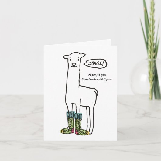 カワイトスクエラマクリスマス編み物クロチェットソックス シーズンカード (正面)