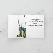 カワイトスクエラマクリスマス編み物クロチェットソックス シーズンカード (内部)