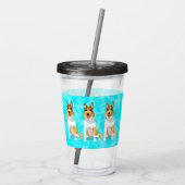 カワイトスムースコリー犬    アクリルタンブラー (裏面)