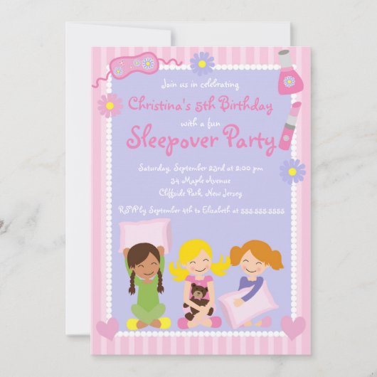 カワイトスリーパーバースデーパーティ招待状 招待状 (正面)