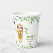 カワイトスロスグリーンリーボーイベビーシャワー誕生日   紙コップ (正面)