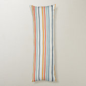 カワイトダスキーオレンジブルーオチストライプのレ模様 ボディピロー (裏面 (縦))