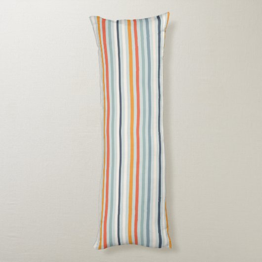 カワイトダスキーオレンジブルーオチストライプのレ模様 ボディピロー (裏面 (縦))