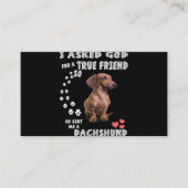 カワイトダックスフントドキシーガールギフトダックスフントマム エンクロージャーカード (正面)