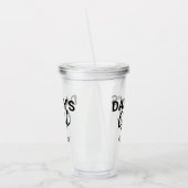 カワイトダディズガールピンクハートキパーソナライズされたッズ アクリルタンブラー (左)