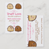 カワイトチョコレートトリュフスお菓子ビジネスカード 名刺 (正面/裏面)