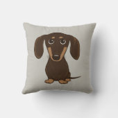 カワイトチョコレートロングヘッドダッシュパーソナライズされたント クッション (裏面)