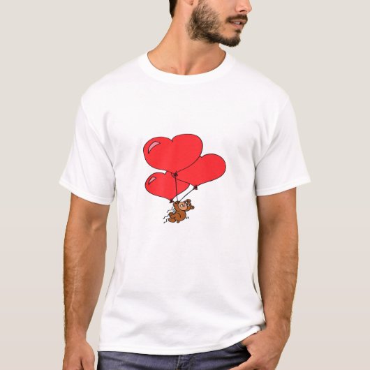 カワイトテディベアホールズハート Tシャツ (正面)