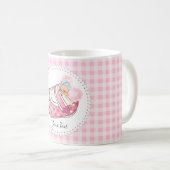 カワイトテディベアモノグラムネームパターン コーヒーマグカップ (正面右)