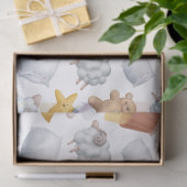 カワイトテディベア羊ムーンデコパージュ 薄葉紙 (ギフト)