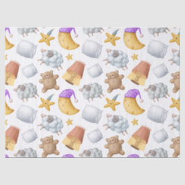 カワイトテディベア羊ムーンデコパージュ 薄葉紙