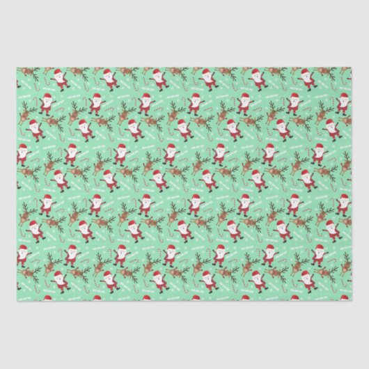 カワイトトナイダーサンタクロース模様のお菓子キャンディー 薄葉紙 (正面)