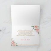 カワイトトライバルエレファント誕生日ベビーシャワーが折り畳まれる   サンキューカード (内部)