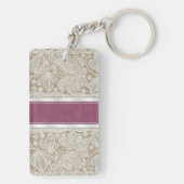 カワイトトレンディーガーリーヴィンテージモノグラムホワイトレース キーホルダー (裏面)