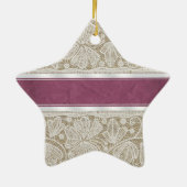 カワイトトレンディーガーリーヴィンテージモノグラムホワイトレース セラミックオーナメント (裏面)