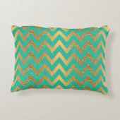 カワイトトレンディーシフェイクグザグ金ゴールドグリッター アクセントクッション (裏面)