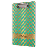 カワイトトレンディーシフェイクグザグ金ゴールドグリッター クリップボード (左)