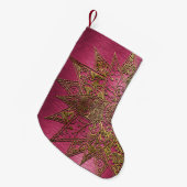 カワイトトレンディーフラワーヘナ手描きデザイン スモールクリスマスストッキング (正面 (吊り時))