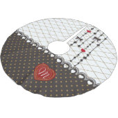 カワイトトレンディーレフェイクース金ゴールドグリッター線パターン ブラッシュドポリエステルツリースカート (アングル)