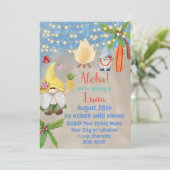 カワイトトロピカル格言オンザビーチルアウ（ハワイ式宴会）パーティー 招待状 (スタンド正面)