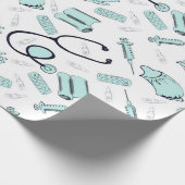 カワイトドクターナース医療パターン ラッピングペーパー (角)