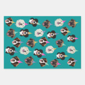 カワイトドッグ品種誕生日 ラッピングペーパーシート (正面3)