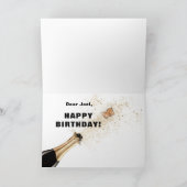 カワイトドッグ追加名称または年齢おもしろいハッピーバースデーカード カード (内部)