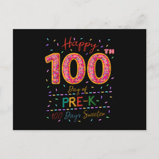 カワイトドーナツ100日目プレク100日の学校.pn インビテーションポストカード