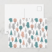 カワイトドールの森の柄 シーズンポストカード (正面/裏面)