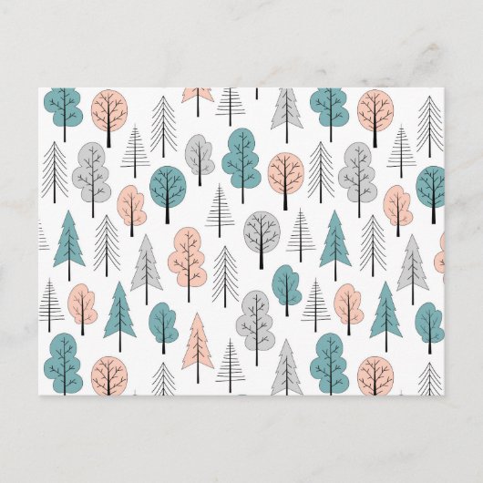 カワイトドールの森の柄 シーズンポストカード (正面)