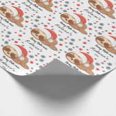 カワイトナメリーマスクリスマス名前をカスタムする ラッピングペーパー (角)
