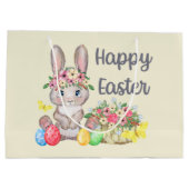 カワイトハッピーイースターバニーホリデーパーティー  ラージペーパーバッグ (裏面)