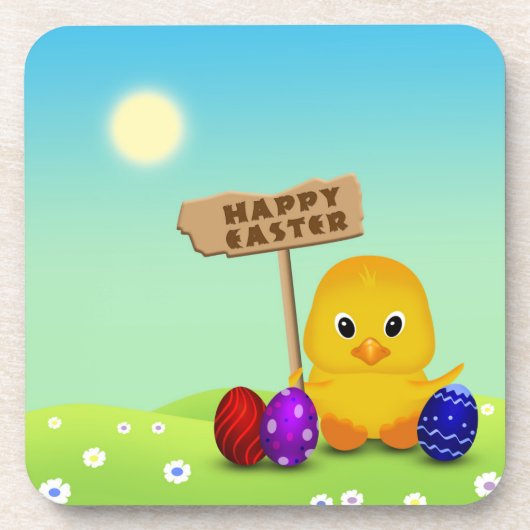 カワイトハッピーイースターベビー雛 コースター (正面)