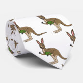 カワイトハッピーオーストラリアカンガルーイラストレーション ネクタイ (ロール)