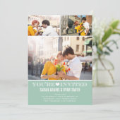 カワイトハートミ結婚ントズスリーフォト招待状 招待状 (スタンド正面)