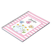 カワイトバニーと春デイジーと蝶 ノートブック (左側)