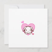 カワイトバニーピンクハート サンキューカード (裏面)