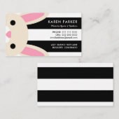 カワイトバニーブラックストライプズママカード コーリングカード (正面/裏面)