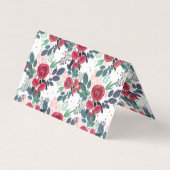 カワイトバラピンクペニーズ水彩絵を描金ゴールドドット 名刺 (裏面)