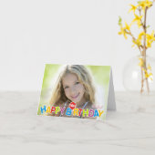 カワイトバルーンハッピーバースデーカードアニーエイジ カード (黄色い花)