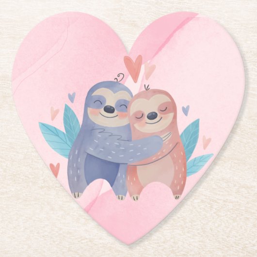 カワイトバレンタインデイ紙コースター ペーパーコースター (正面)