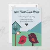 カワイトバーズアンドバードハウスニューホームニューアドレス ポストカード (正面/裏面)