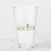 カワイトパイナップルウェルカムウォーターカラーグラス タンブラーグラス (正面)