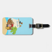 カワイトパイレートボーイ&ビッグシップ名前をカスタムする ラゲッジタグ (正面横)