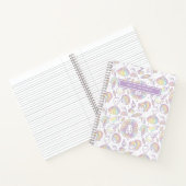 カワイトパステルレインボーガールズパターンネーム ノートブック (内部)