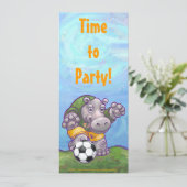 カワイトヒッポサッカーパーティの招待状 招待状 (スタンド正面)