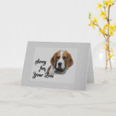 カワイトビーグル3色悔やみや弔慰残念 カード (黄色い花)
