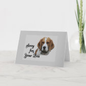 カワイトビーグル3色悔やみや弔慰残念 カード (正面)