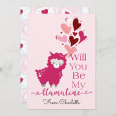 カワイトビーマイバレンタインラマ シーズンカード (正面/裏面)